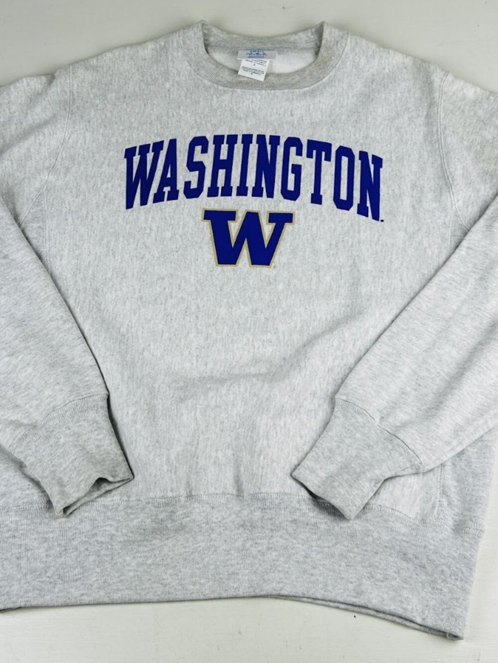 Champion Reverse Weave Washington Huskies Sweatshirt Small Gray Crewneck